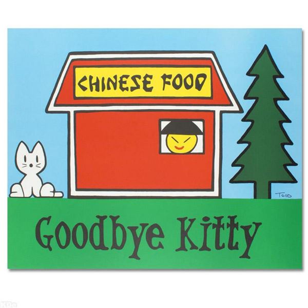 "Goodbye Kitty" Limited Edition Lithograph (37" x 30") by Todd Goldman, Numbered and Hand Signed wit