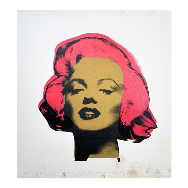 Steve Kaufman (1960-2010) "Marilyn Monroe" Hand Signed and Numbered Limited Edition Hand Pulled silk