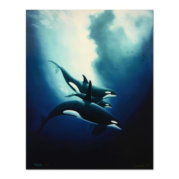 Wyland, "Orca Trio" Limited Edition Cibachrome, Numbered and Hand Signed with Certificate of Authent