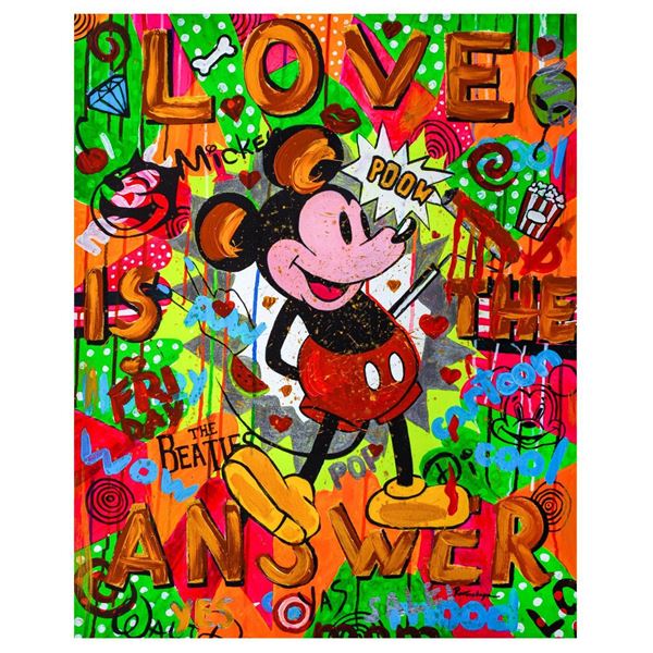 Nastya Rovenskaya- Mixed Media "The Answer is Love"