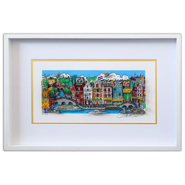 Charles Fazzino- 3D Construction Silkscreen Serigraph "Alluringly Amsterdam"