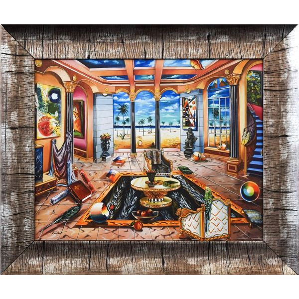 Alexander Astahov- Original Giclee on Canvas "Beach House"