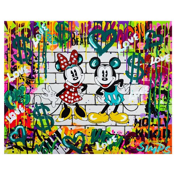 Nastya Rovenskaya- Mixed Media "Mickey & Minnie"