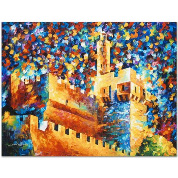 Leonid Afremov (1955-2019) "David's Citadel" Limited Edition Giclee on Canvas, Numbered and Signed. 