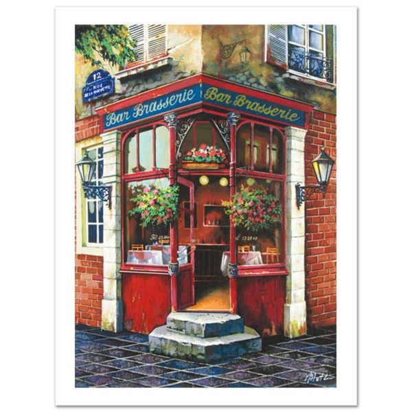 Anatoly Metlan, "Bar Brasserie" Limited Edition Serigraph, Numbered and Hand Signed with Letter of A