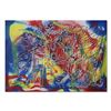 Image 1 : Mark Kostabi, "Power Play" Mixed Media Original Painting; Hand Signed, with COA.