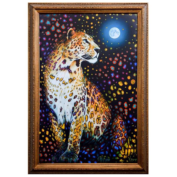 Vera V. Goncharenko- Original Giclee on Canvas "Looking At The Moon"