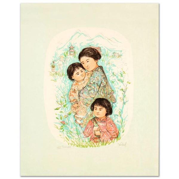 "Leaving the Garden" Limited Edition Lithograph by Edna Hibel, Numbered and Hand Signed with Certifi