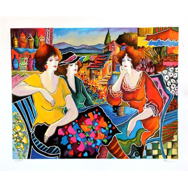 Patricia Govezensky- Original Serigraph on Paper  Girl Talk 