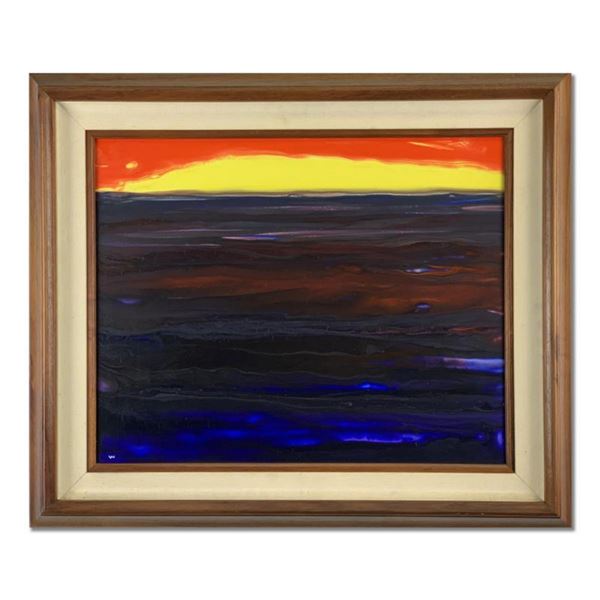 Wyland, "Reflective Moment" Hand Signed Original Painting on Board with Certificate of Authenticity.