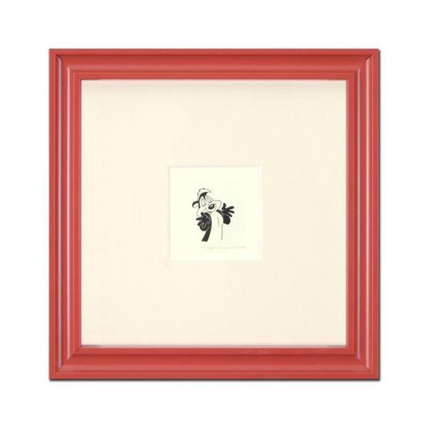 "Pepe Le Pew" Framed Limited Edition Etching with Hand-Tinted Color and Numbered.