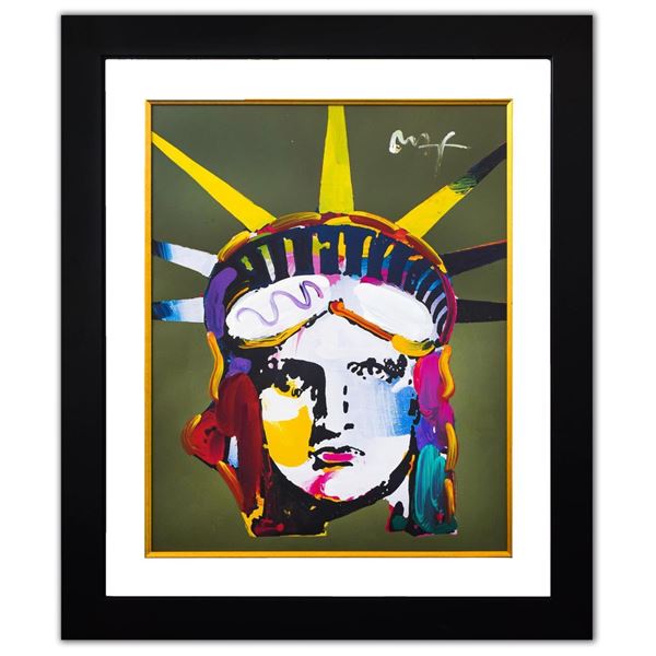 Peter Max- Original Mixed Media "Liberty Head"