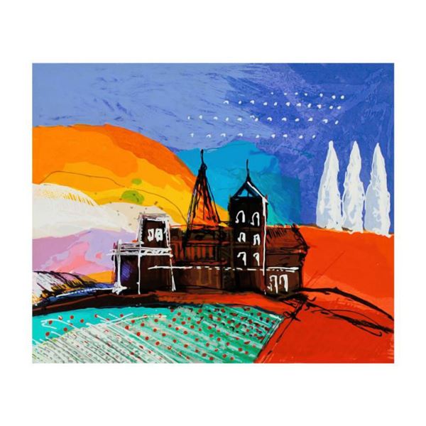 Calman Shemi, "Tuscany Hill" Limited Edition Serigraph, Numbered and Hand Signed with Letter of Auth