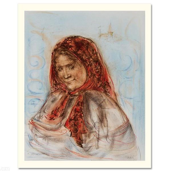 "Swiss Woman" Limited Edition Lithograph by Edna Hibel (1917-2014), Numbered and Hand Signed with Ce