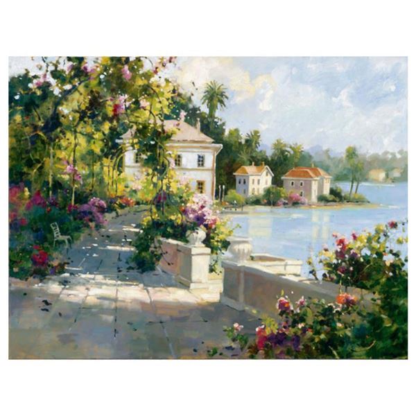 Marilyn Simandle, "Riviera Walk" Limited Edition on Canvas, Numbered and Hand Signed with Letter of 