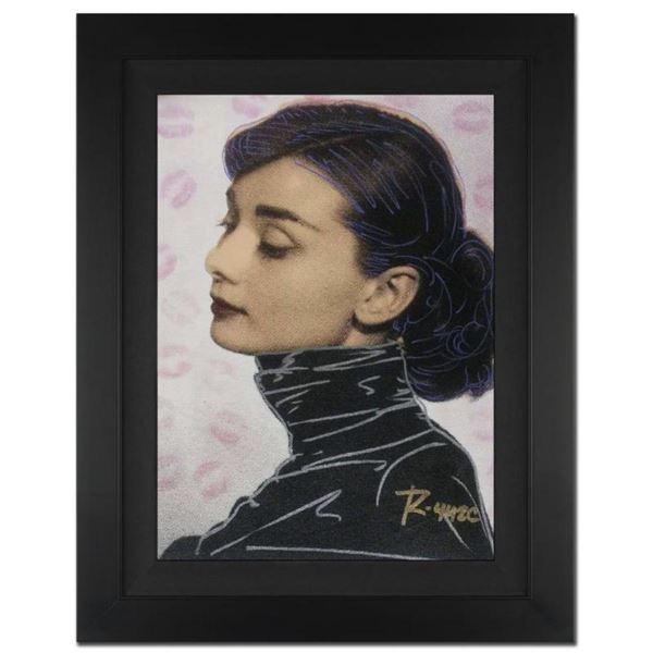 Ringo Daniel Funes - (Protege of Andy Warhol's Apprentice - Steve Kaufman), "Audrey Hepburn" Framed 