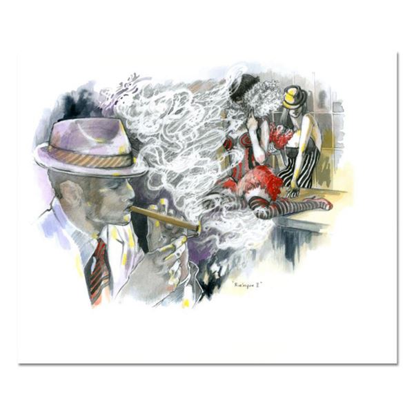 Lena Sotskova, "Burlesque 2" Mixed Media Original Painting, Hand Signed and with COA.