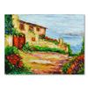 Image 1 : Elliot Fallas, "Villa Vista" Original Oil Painting on Canvas, Hand Signed with Letter of Authenticit