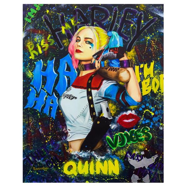 Nastya Rovenskaya- Mixed Media  Harley Quinn is Here 