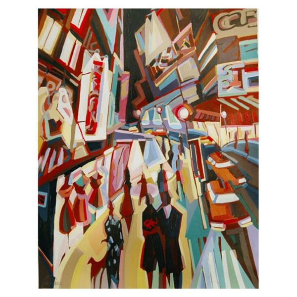 Natalie Rozenbaum, "Broadway Lights" Limited Edition on Canvas, Numbered and Hand Signed with Letter