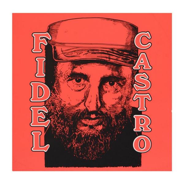 Steve Kaufman (1960-2010) "Fidel Castro" Limited Edition Silkscreen on Canvas, Numbered 20/50 and Ha