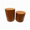 Image 1 : 2 wood stools - Teak Veneer