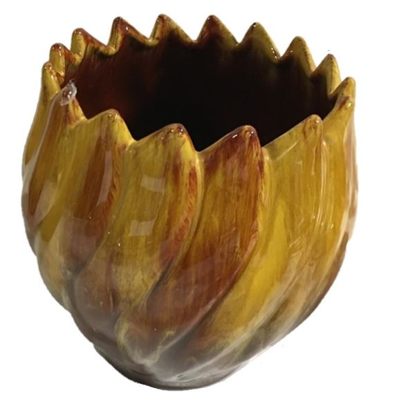 Blue Mountain Pottery Harvest Gold Vase, 6.5"