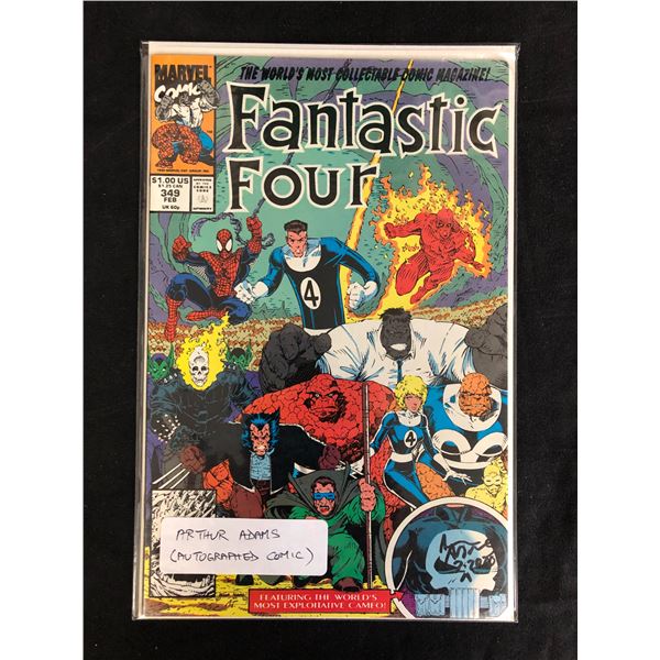 FANTASTIC FOUR #349 SIGNED BY ARTHUR ADAMS (MARVEL COMICS)