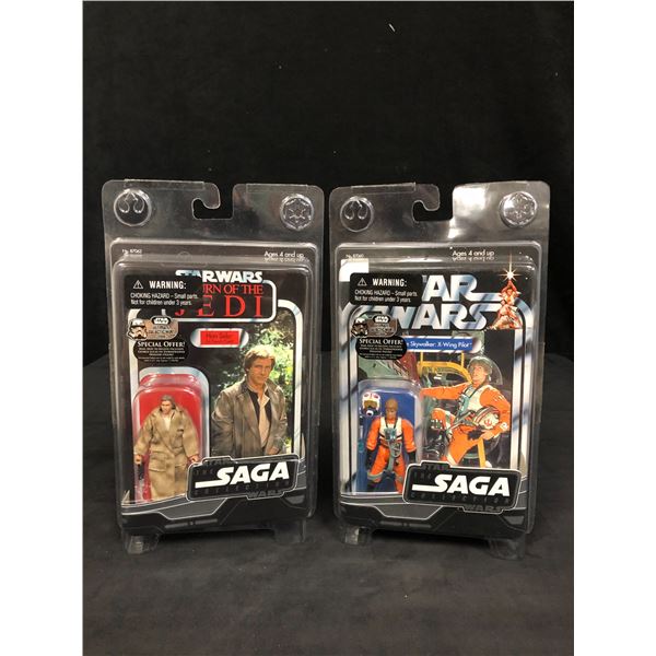 STAR WARS: THE SAGA EDITION  HAN SOLO & LUKE SKYWALKER: X-WING PILOT  ACTION FIGURES