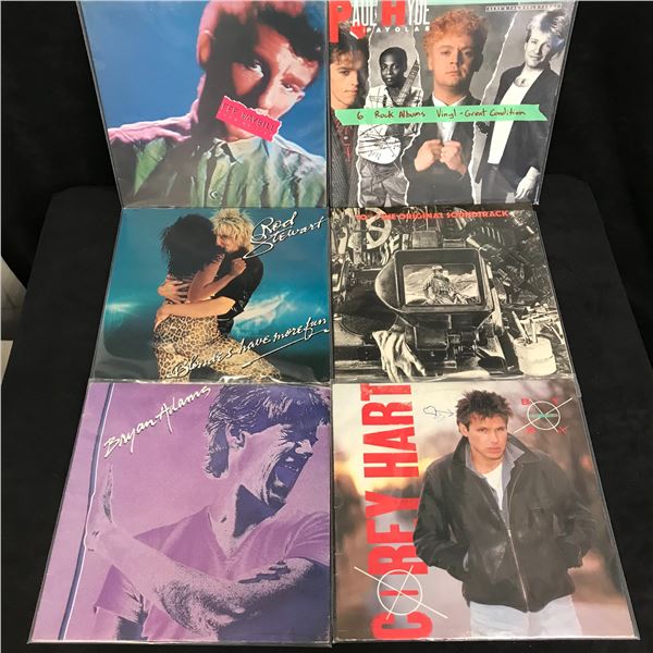 6 ROCK VINYL ALBUMS (GREAT CONDITION)