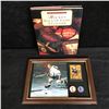 Image 1 : BOBBY HULL CUSTOM FRAMED PHOTO W/AUTOGRAPHED CARD & HOCKEY HALL OF FAME HARDCOVER BOOK