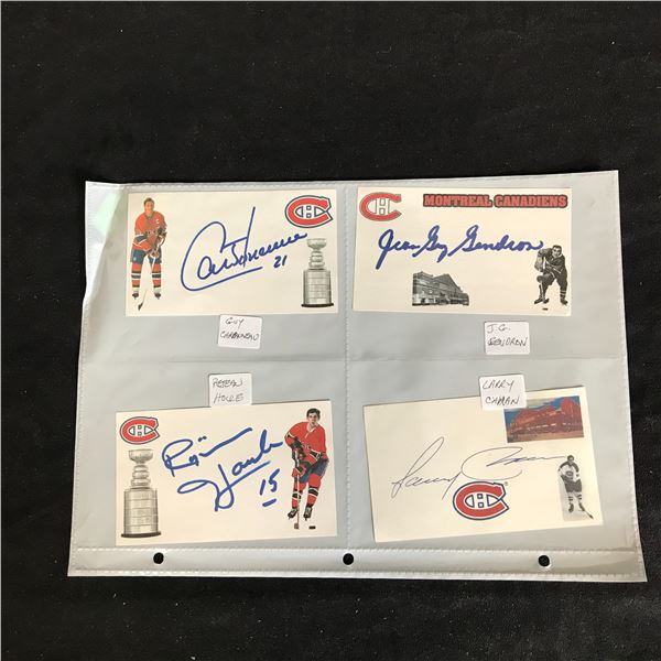 MONTREAL CANADIENS AUTOGRAPHED POSTCARD LOT