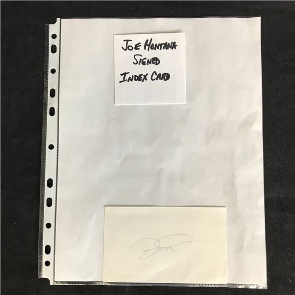 JOE MONTANA SIGNED INDEX CARD