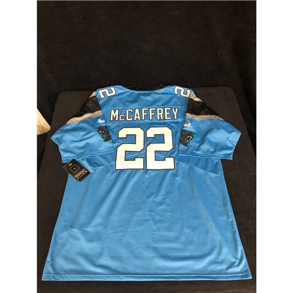 CHRISTIAN MCCAFFEREY CAROLINA PANTHERS NIKE JERSEY (SIZE LARGE)