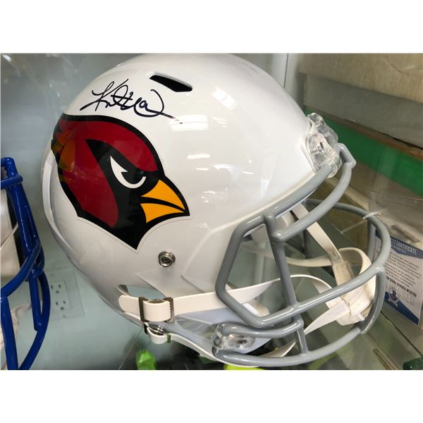 KURT WARNER AUTOGRAPHED ARIZONA CARDINALS FULL-SIZE SPEED REP HELMET (BECKETT COA)