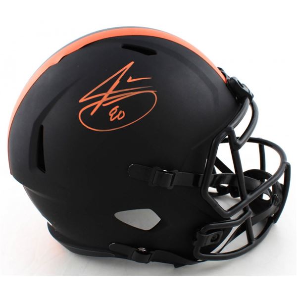 JARVIS LANDRY CLEVELAND BROWNS AUTOGRAPHED ECLIPSE ALTERNATE SPEED AUTHENTIC HELMET (FANATICS HOLO)