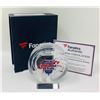 Image 1 : CALE MAKAR AUTOGRAPHED '20 STADIUM SERIES ICE CRYSTAL PUCK W/DISPLAY (FANATICS COA)