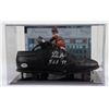 Image 1 : NOLAN RYAN AUTOGRAPHED VINTAGE BASEBALL CLEAT W/DISPLAY CASE (PSA COA)