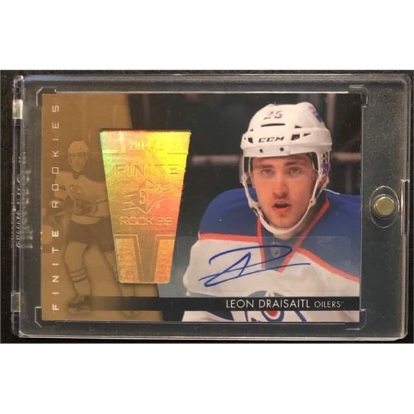 2014-15 UPPER DECK SPX #27 LEON DRAISAITL FINITE ROOKIES AUTO 16/49