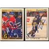 Image 1 : JOHN LECLAIR & PAT LAFONTAINE AUTOGRAPHED HOCKEY CARDS