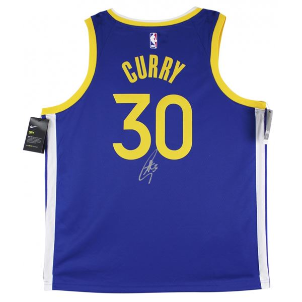 STEPHEN CURRY AUTOGRAPHED GOLDEN STATE WARRIORS NIKE ON-COURT STYLE JERSEY (FANATICS HOLOGRAM)