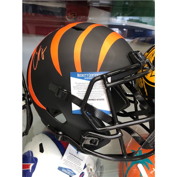 CHAD "OCHO CINCO" JOHNSON AUTOGRAPHED BENGALS ECLIPSE FULL-SIZE SPEED REP HELMET (BECKETT COA)