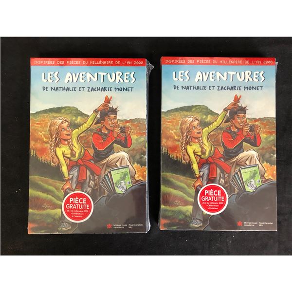 (2X) R.C.M. ''LES AVENTURES DE NATHALIE ET ZACHARIE MONET'' COMMEMORATIVE CHILDREN COIN SET