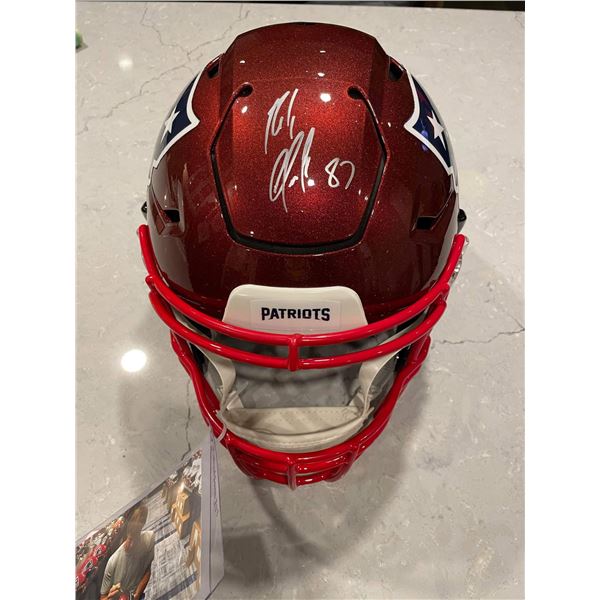 ROB GRONKOWSKI AUTOGRAPHED PATRIOTS FULL-SIZE TRUE FLEX SPEED HELMET (COA)