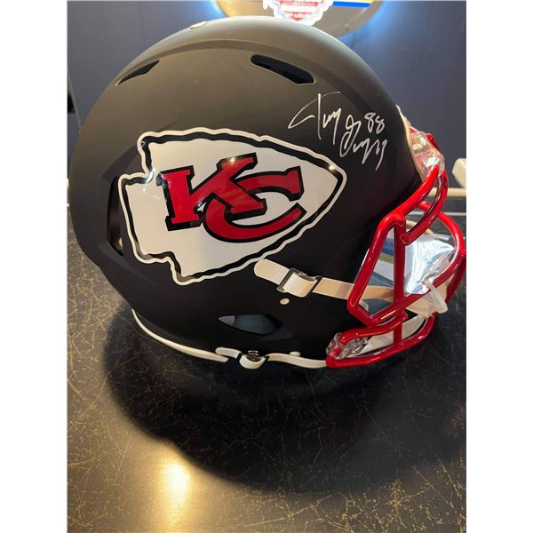 TONY GONZALEZ AUTOGRAPHED KC CHIEFS FULL-SIZE ECLIPSE SPEED AUTHENTIC HELMET ( BECKETT COA)