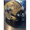 Image 1 : DREW BREES AUTOGRAPHED N.O. SAINTS FULL-SIZE SPEED FLEX HELMET W/NFL PASSING RECORD 10/5/18 (COA)