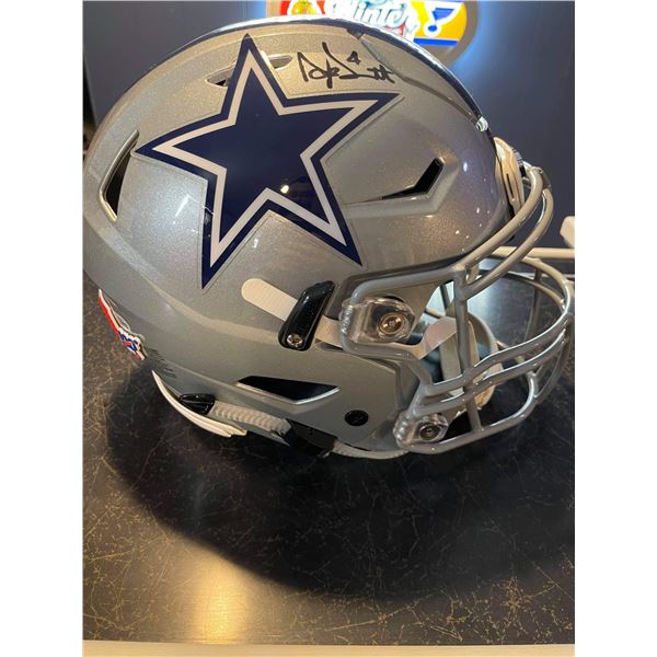 DAK PRESCOTT AUTOGRAPHED DALLAS COWBOYS FULL-SIZE SPEED REP HELMET (COA)
