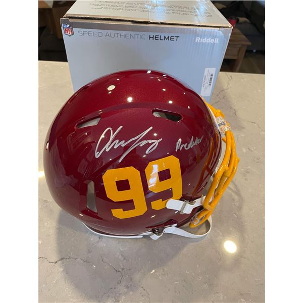 CHASE YOUNG AUTOGRAPHED WASHINGTON FOOTBALL TEAM FULL-SIZE SPEED REP HELMET (COA)