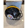 Image 1 : TROY POLAMALU AUTOGRAPHED PITTSBURGH STEELERS FULL-SIZE SPEED REP HELMET (COA)