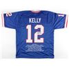 Image 1 : JIM KELLY AUTOGRAPHED BILLS PRO STYLE JERSEY W/CAREER STATS (JSA COA)